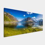 Canvas print Crystal clear mountain lake, panoramic