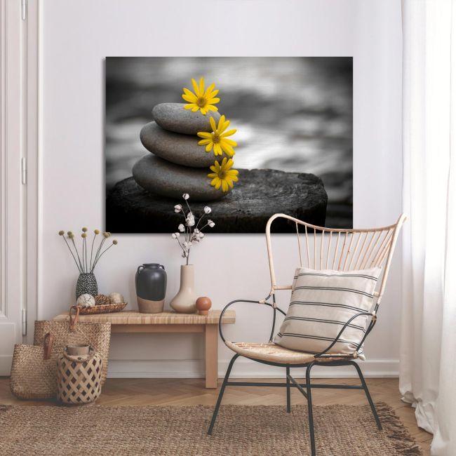 Πίνακας σε καμβά Yellow flowers balance