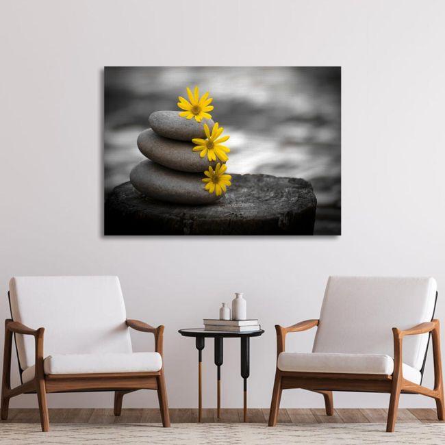 Canvas print Yellow flowers balance