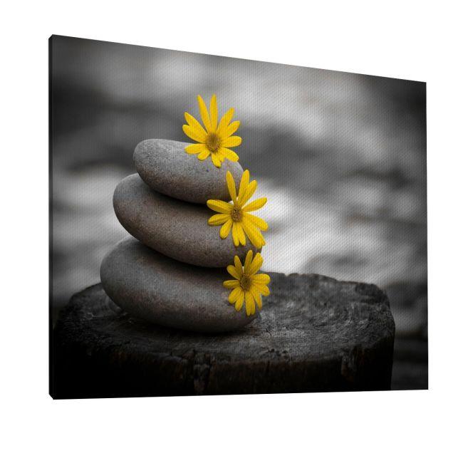 Πίνακας σε καμβά Yellow flowers balance