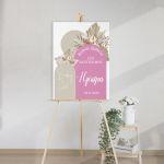 Canvas printwelcome to my baptism, Baby boy boho