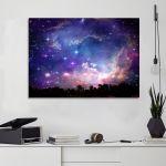 Πίνακας σε καμβά Galaxy on night cloud