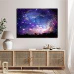 Canvas print Galaxy on night cloud