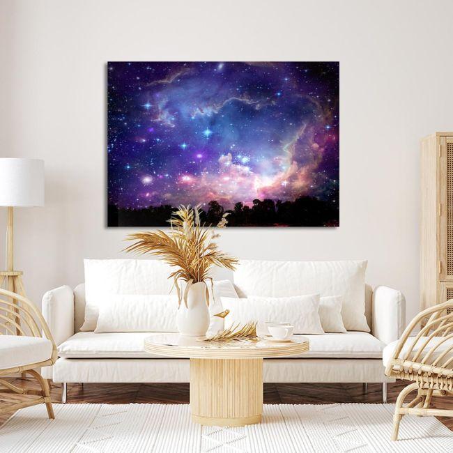 Canvas print Galaxy on night cloud