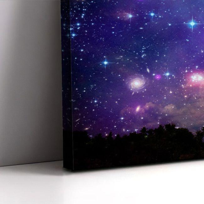 Πίνακας σε καμβά Galaxy on night cloud