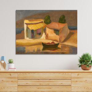 Canvas print Houses by the sea, Oikonomou M.