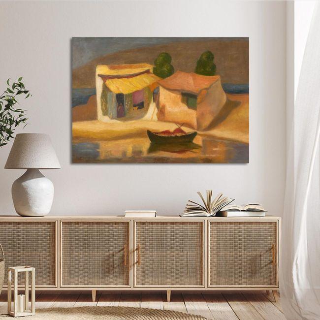 Canvas print Houses by the sea, Oikonomou M.