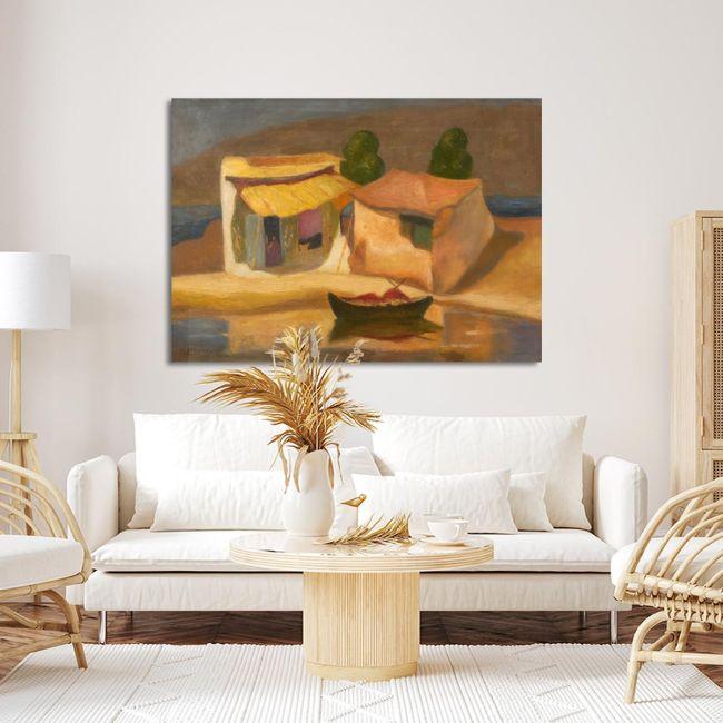 Canvas print Houses by the sea, Oikonomou M.