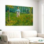 Πίνακας ζωγραφικής A woman walking in a garden, Vincent van Gogh