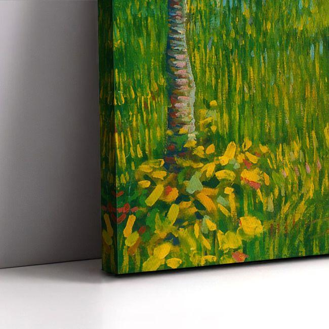 Canvas print A woman walking in a garden, Vincent van Gogh