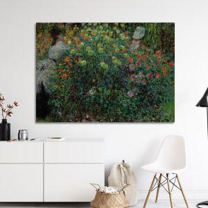 Πίνακας ζωγραφικής Two women among the flowers, Monet C.