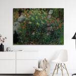 Πίνακας ζωγραφικής Two women among the flowers, Monet C.