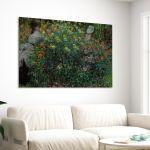 Canvas print Two women among the flowers, Monet C,