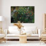 Canvas print Two women among the flowers, Monet C,