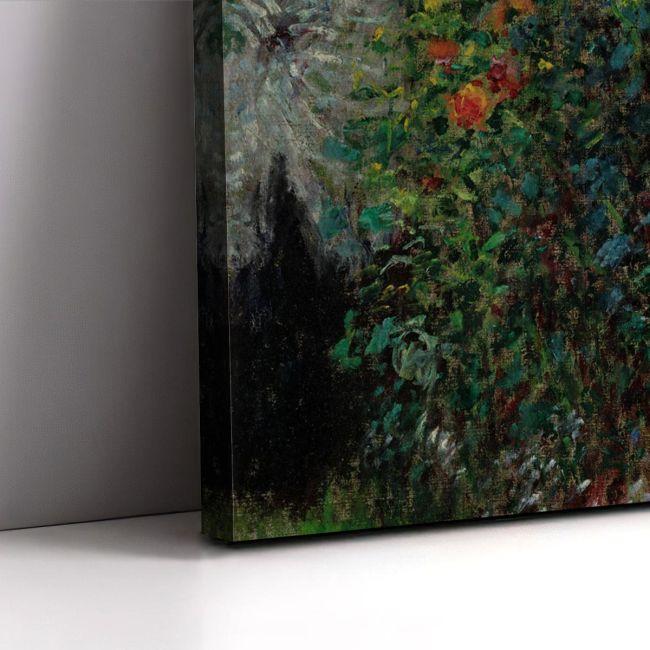 Πίνακας ζωγραφικής Two women among the flowers, Monet C.