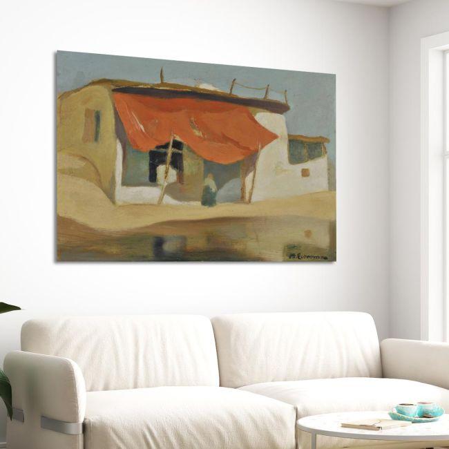 Canvas printRed awning, Oikonomou M