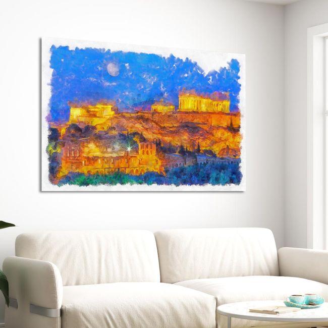 Canvas printView of modern Acropolis