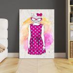 Canvas print Cat hipster