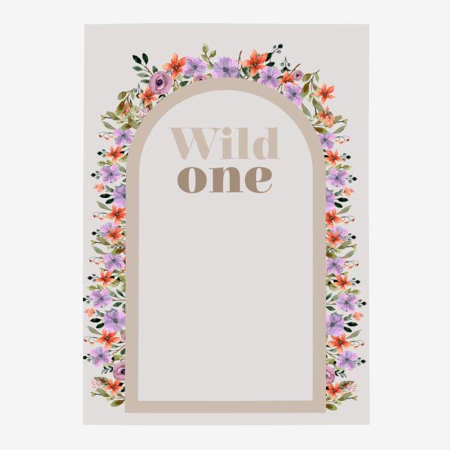 Μπάνερ σε μουσαμά Floral vintage wild one