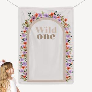 Μπάνερ σε μουσαμά Floral vintage wild one