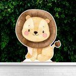 Ξύλινη φιγούρα εκτυπωμένη, ζωγραφιστό λιονταράκι