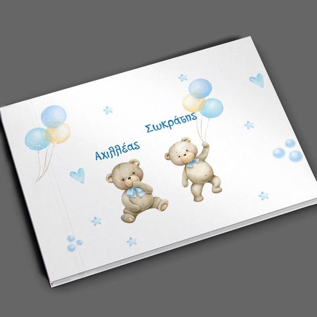 Wishes book, Twin teddy bears