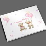 Wishes book, Twin teddy bears girly
