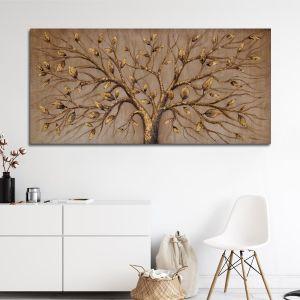 Πίνακας σε καμβά Mixed media tree, πανοραμικός