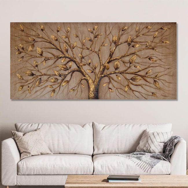 Canvas print Mixed media tree, panoramic