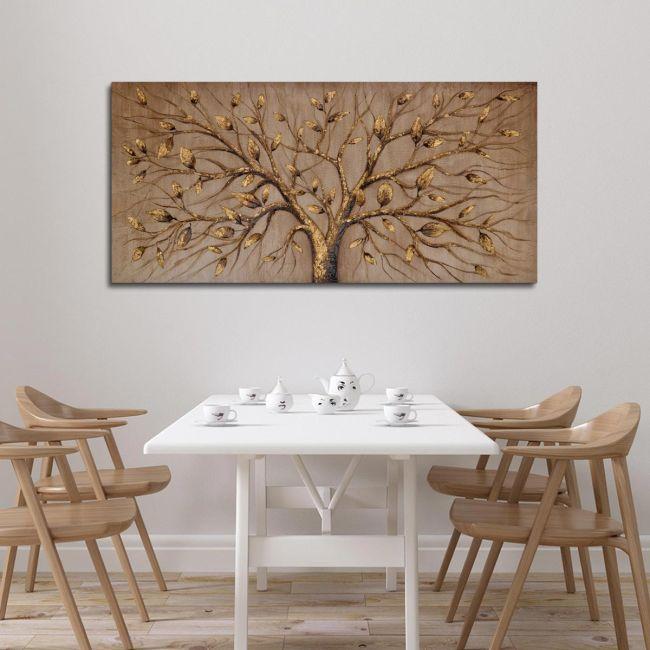 Canvas print Mixed media tree, panoramic