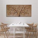 Canvas print Mixed media tree, panoramic