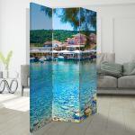 Room divider Seaport and beach, Lefkada