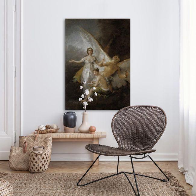 Canvas print Truth rescued by Time witnessed by History, Goya F.