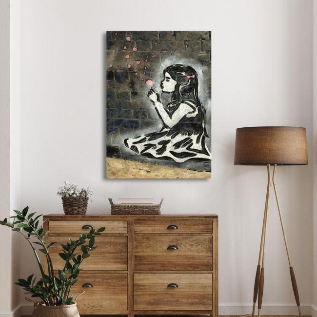 Canvas print Dandelion hearts