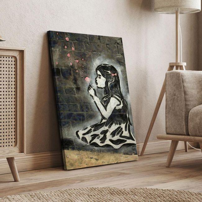 Canvas print Dandelion hearts