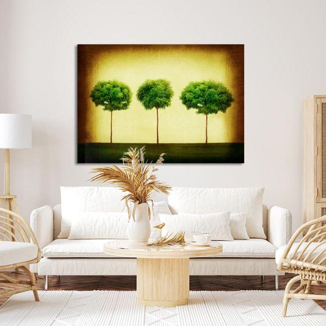Canvas print Trees retro