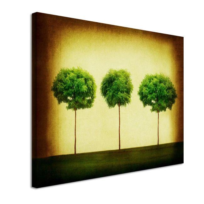 Πίνακας σε καμβά Δέντρα, Trees retro