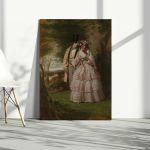 Canvas print Couple central figures in Derby Day William Powell Frith