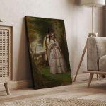 Canvas print Couple central figures in Derby Day William Powell Frith