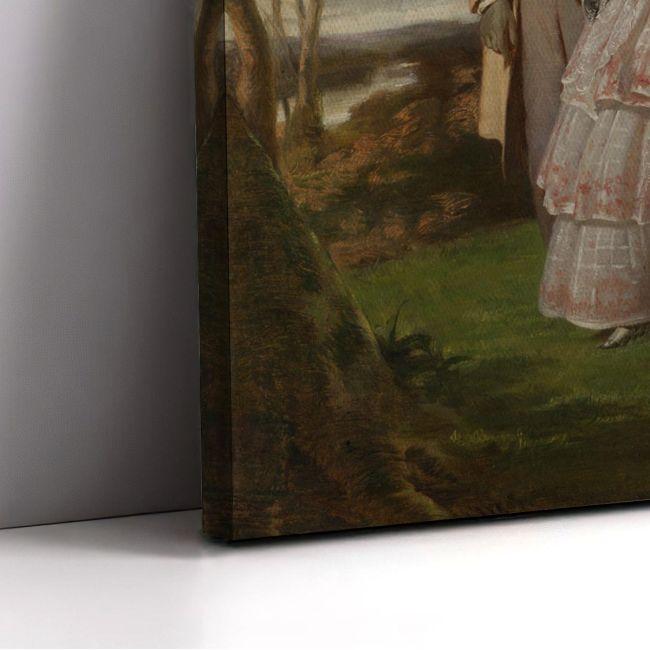 Canvas print Couple central figures in Derby Day William Powell Frith