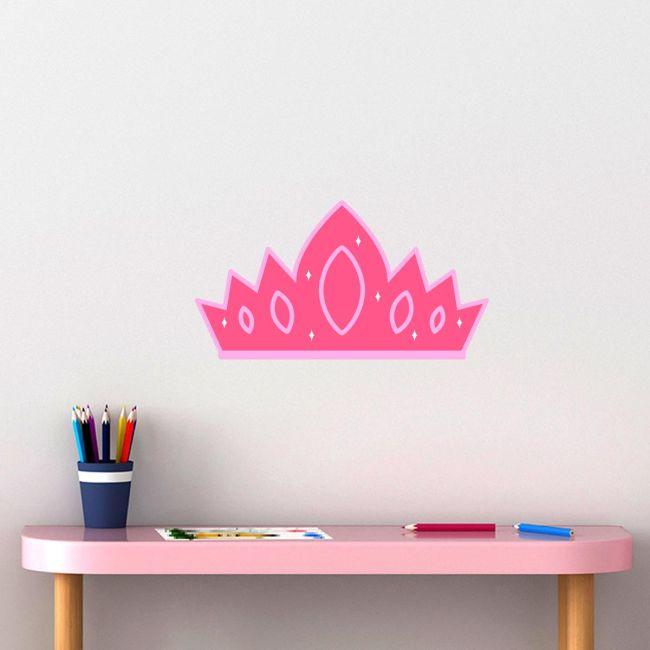 Wall sticker pink crown
