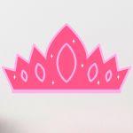 Wall sticker pink crown