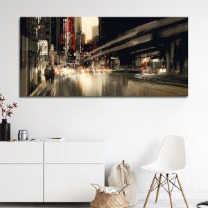 Canvas printAbstract city scenery, panoramic
