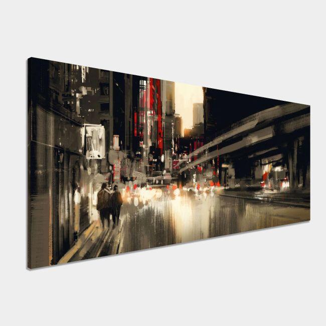 Canvas printAbstract city scenery, panoramic