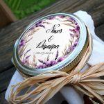 Αυτοκόλλητη ετικέτα Στεφάνι λουλουδιώνκαι ονόματα ζευγαριού 2