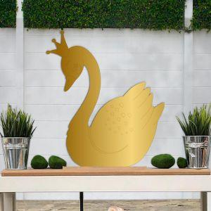 Gold Plexiglas figure, Swan