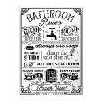 Poster Bathroom rules vintage