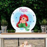 Wooden printed sign, Cute mermaid