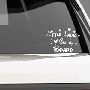 Baby car sticker Little ladies on board