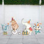 Wooden figures circus animals